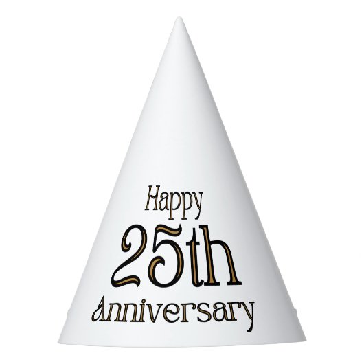 Chapeaux De Fètes Joyeux Casquette du Parti du 25e anniversaire (Devant)