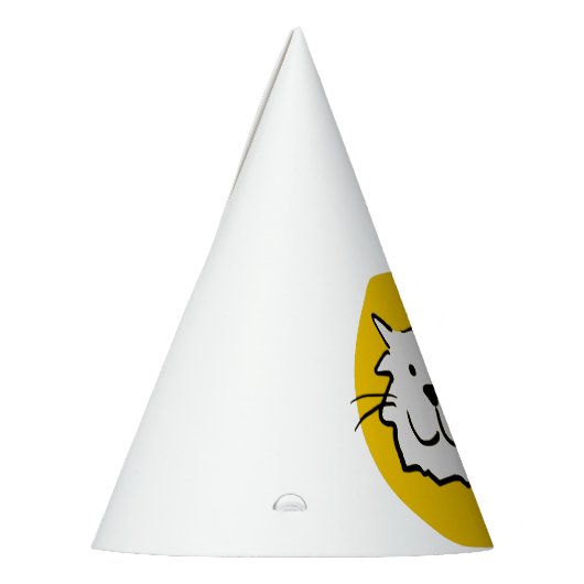 Chapeaux De Fètes Joyeux Chat Souriant. Thème Chat (Gauche)