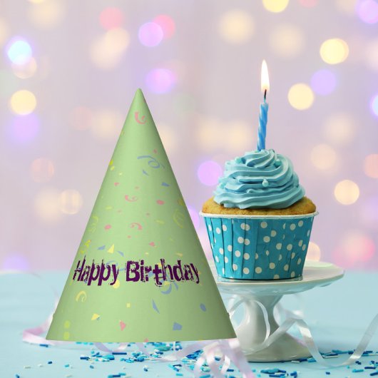 Chapeaux De Fètes Joyeux Confetti d'anniversaire