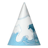 Chapeaux De Fètes Joyeux dauphin de saut avec des bulles (Gauche)