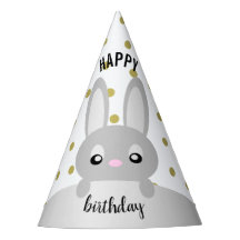 Joyeux lapin d'anniversaire (animaux) casquette de