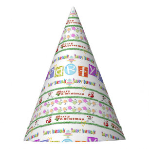 Chapeaux De Fètes Joyeux Noël Joyeux fête du papier d'anniversaire