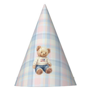Chapeaux De Fètes Jumeaux Beary Premier Anniversaire Garçon