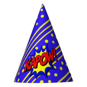 Chapeaux De Fètes Kapow Pop Art Cartoon Superpower Casquette d'anniv