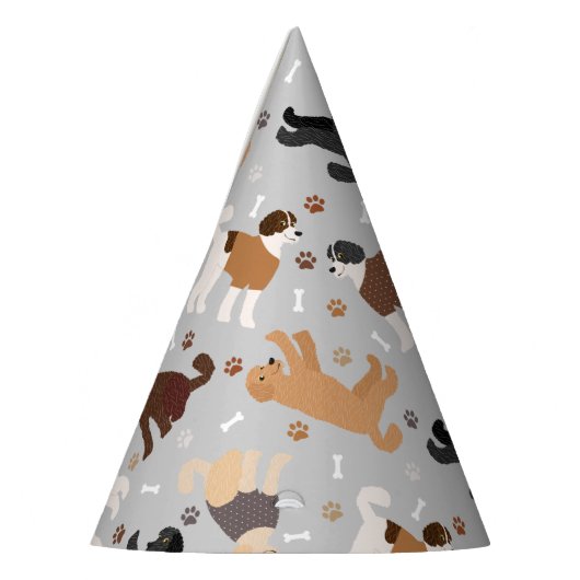 Chapeaux De Fètes Labradoodle / Goldendoodle Bones and Paws Party Ha (Gauche)