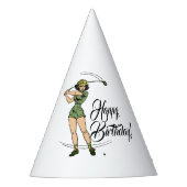 Chapeaux De Fètes Lady Golfer Joyeux anniversaire (Devant)