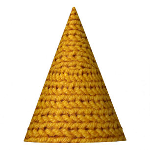 Chapeaux De Fètes Laine tricotée jaune, texture haute résolution.