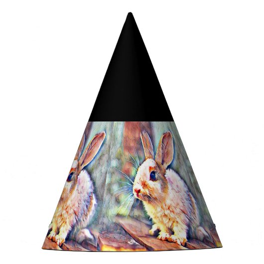Chapeaux De Fètes lapin aquarell (Devant)