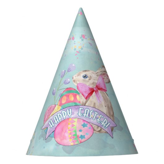 Chapeaux De Fètes Lapin de Pâques, Oeufs et Confetti ID377 (Devant)