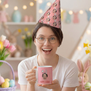 Chapeaux De Fètes Lapin de Pâques personnalisé avec votre visage - O