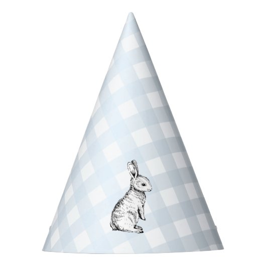 Chapeaux De Fètes Lapin En vichy lapin bleu (Devant)