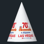 Chapeaux De Fètes Las Vegas Birthday Party<br><div class="desc">Planning your 70e anniversaire à Vegas ? This Welcome to Las Vegas sign style design is the perfect way for a 70 ans old to celebrate with a birthday party à Vegas ! Great for a girls' trip or birthday squad coming to Vegas for a weekend getaway or vacation Objets...</div>