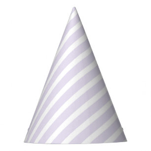 Chapeaux De Fètes Lavande et Motif à diagonale blanche