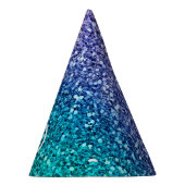 Chapeaux De Fètes Lavande violet et Turquoise Aqua Green Sparkly Par (Droite)