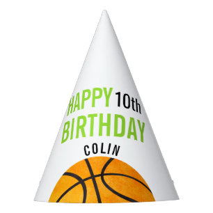 Chapeaux De Fètes Le basket-ball de joyeux anniversaire folâtre des