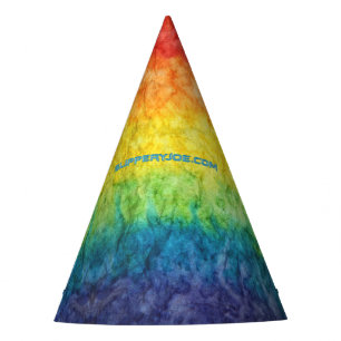 Chapeaux De Fètes Le drapeau tie-dyé de SlipperyJoe arc-en-ciel pres