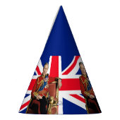 Chapeaux De Fètes Le roi Charles III avec drapeau britannique (Gauche)