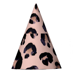 Chapeaux De Fètes Léopard De Neige, Texture Dessinée À La Main.