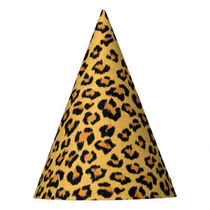Chapeaux De Fètes Leopard ou Jaguar Wild Safari Animal Fur Imprimer