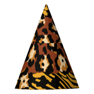 Chapeaux De Fètes Léopard, peaux de tigre, motif sauvage.