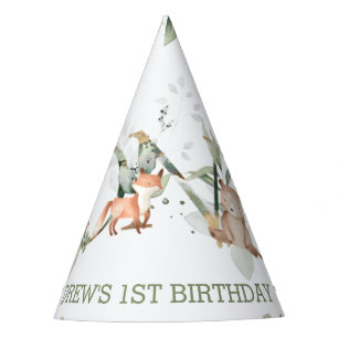 Chapeaux De Fètes Les animaux des bois La verdure 1er anniversaire G