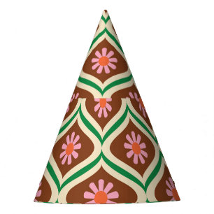 Chapeaux De Fètes Les années 70 rétro : Modèle Floral Vintage