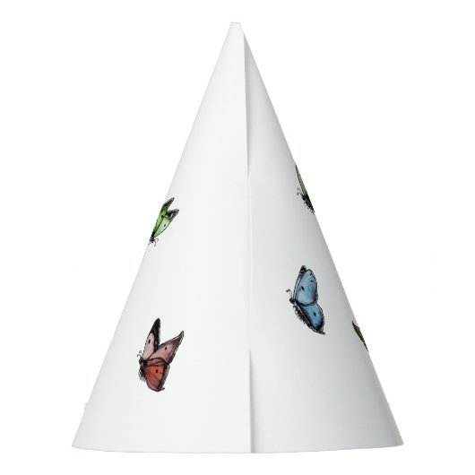 Chapeaux De Fètes Lettre A Floral Butterfly Monogramme initial (Dos)