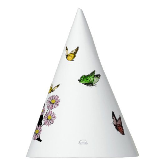 Chapeaux De Fètes Lettre A Floral Butterfly Monogramme initial (Droite)