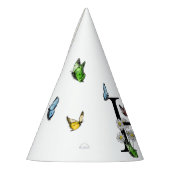 Chapeaux De Fètes Lettre H Floral Papillon Monogramme initial (Gauche)