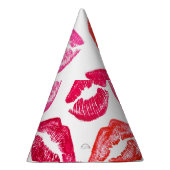 Chapeaux De Fètes Lèvres rouges, arrière - plan blanc. (Droite)