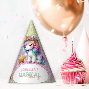 Chapeaux De Fètes Licorne magique arc-en-ciel pailletée