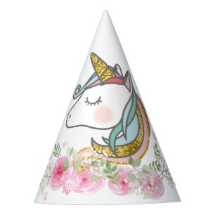 Chapeaux De Fètes licorne or