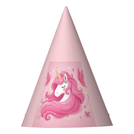 Chapeaux De Fètes licorne rose (Devant)
