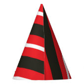 Chapeaux De Fètes Lignes diagonales blanches rouges Grilles géométri (Dos)