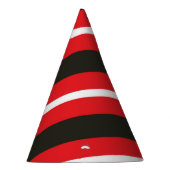 Chapeaux De Fètes Lignes diagonales blanches rouges Grilles géométri (Droite)