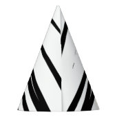 Chapeaux De Fètes Lignes noires et blanches modernes Art Abstrait (Dos)