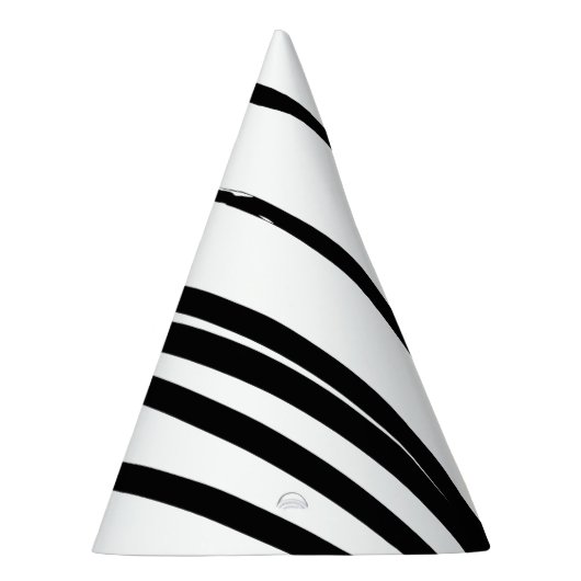 Chapeaux De Fètes Lignes noires et blanches modernes Art Abstrait (Droite)