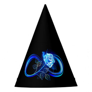 Chapeaux De Fètes L'infini lumineux avec une rose bleue