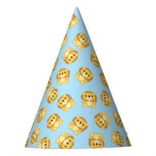 Chapeaux De Fètes Lion Anniversaire Bleu
