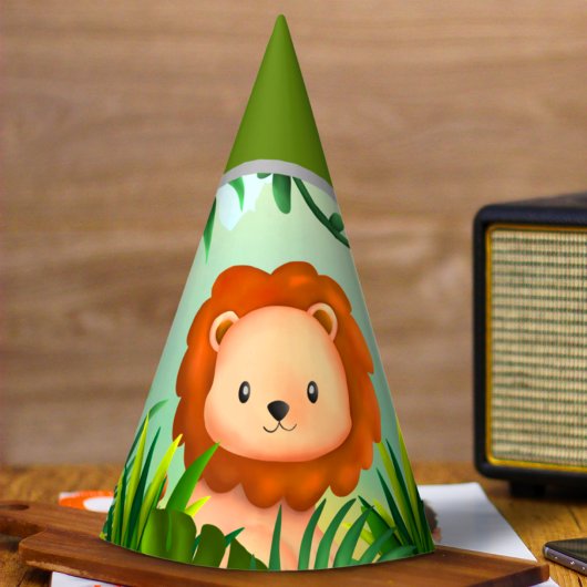 Chapeaux De Fètes Lion d'anniversaire Safari