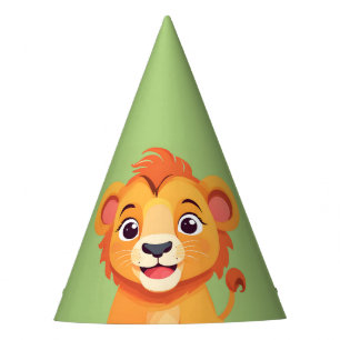 Chapeaux De Fètes Lion mignonne Face safari jungle sauvage fête d'an
