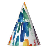 Chapeaux De Fètes Liquide : Aquarelle Abstraite moderne. (Gauche)