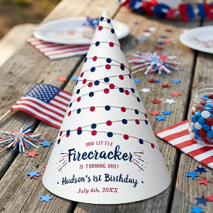 Chapeaux De Fètes Little Firecracker 4 juillet 1er anniversaire