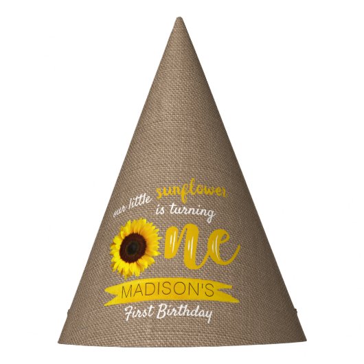 Chapeaux De Fètes Little Sunflower 1er anniversaire (Devant)