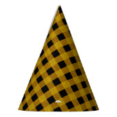 Chapeaux De Fètes Lumberjack Style - tissu jaune + vos idées (Gauche)
