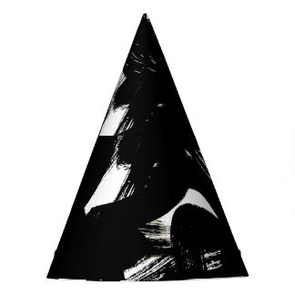 Chapeaux De Fètes Luxueux Gold Art : Abstrait Black Stroke.