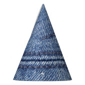 Chapeaux De Fètes Macro Dénim Bleu, Texture Gros Plan. (Gauche)