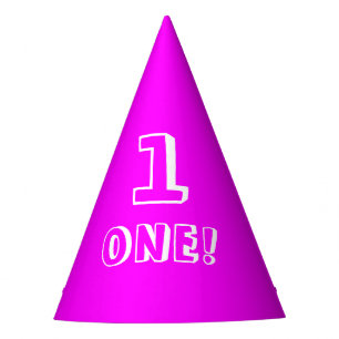 Chapeaux De Fètes Magenta moderne numéro personnalisé âge anniversai