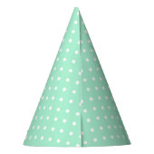 Chapeaux De Fètes Magic Mint et White Polka Dot Anniversaire (Dos)
