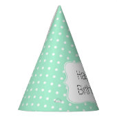 Chapeaux De Fètes Magic Mint et White Polka Dot Anniversaire (Gauche)